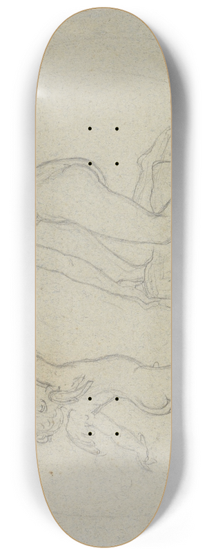 Moritz von Schwind - Eros und Aphrodite 8.25 inch art skate deck