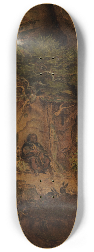 Moritz von Schwind - Minstrel with a hermit 8.25 inch art skate deck