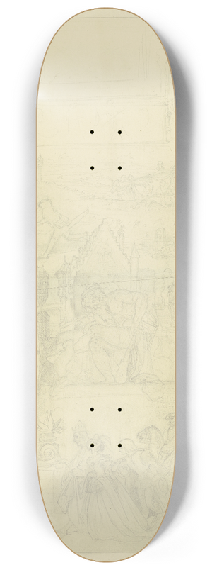 Moritz von Schwind - Puss in Boots 8.25 inch art skate deck
