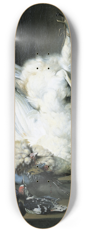 Johann Heinrich Roos - Still Life With Dead Poultry 8.25 inch art skate deck