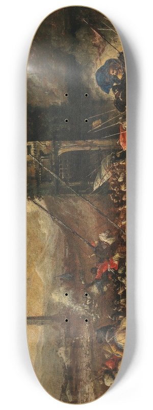 Johann Heinrich Roos - The Battle of Vienna (1683) 8.25 inch art skate deck