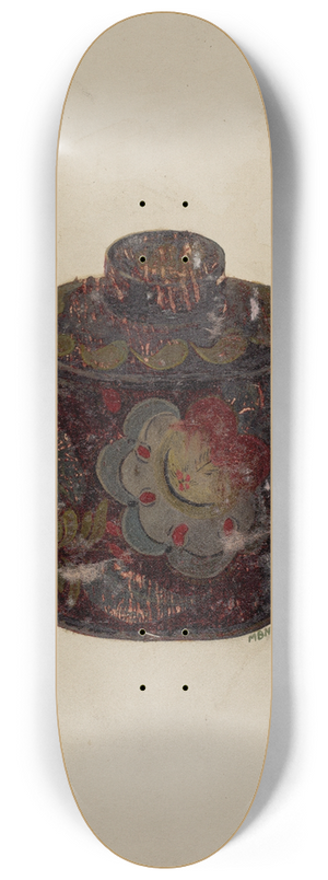 Myra Newswanger - Toleware Canister 8.25 inch art skate deck