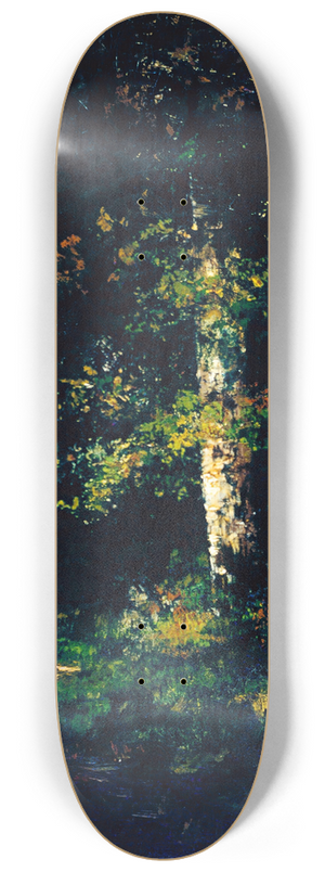 Narcisse-Virgile Diaz de La Pea - Forest Scene 8.25 inch art skate deck