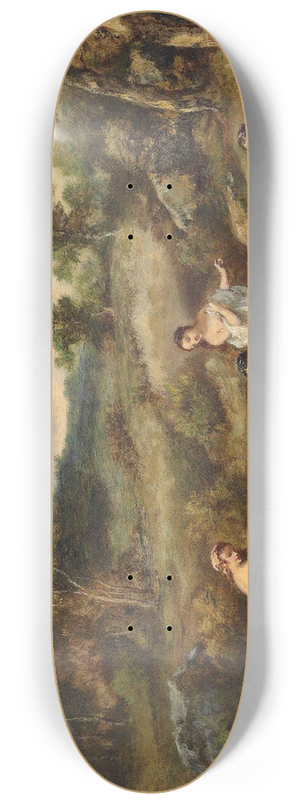 Narcisse-Virgile Diaz de La Pea - Les Baigneuses 8.25 inch art skate deck