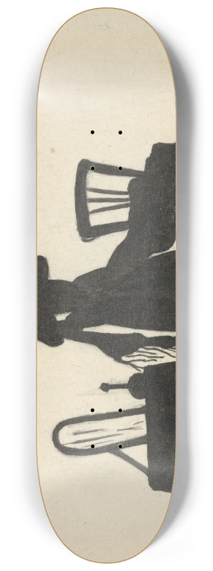 Nelly Bodenheim - Silhouet van de vrouw voor de spiegel 8.25 inch art skate deck