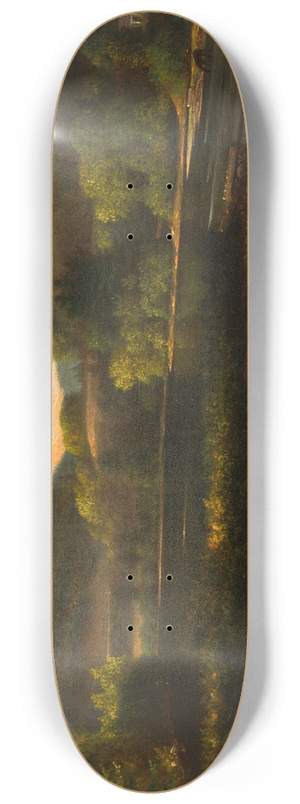 Nelson Augustus Moore - Fishing Scene 8.25 inch art skate deck