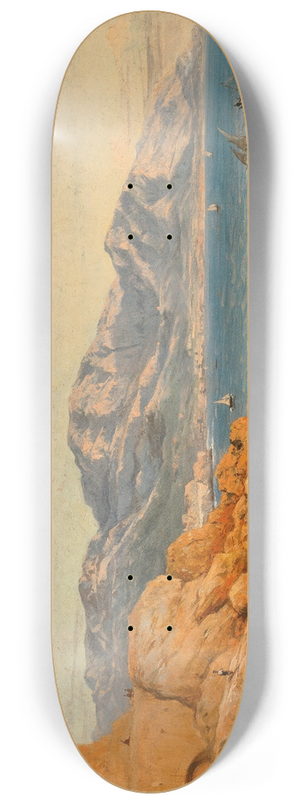 Johann Jakob Frey - Bay in Terracina 8.25 inch art skate deck
