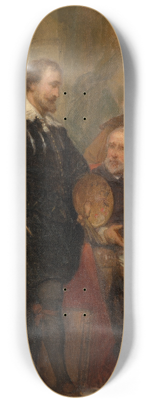 Nicaise De Keyser - Peter Paul Rubens in his Studio 8.25 inch art skate deck