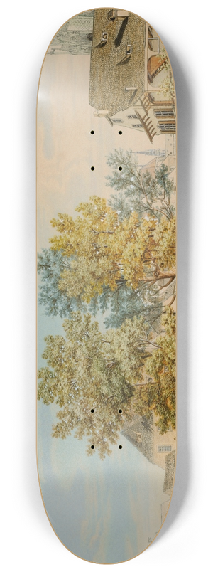Johann Jakob Schneider - Hof des Maria Magdalenenklosters (Reuerinnen) in der Steinen in Basel 8.25 inch art skate deck