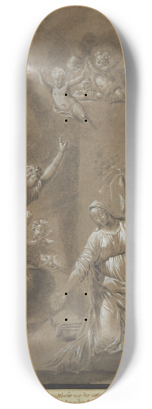 Johann Jakob von Sandrart - The Annunciation 8.25 inch art skate deck Johann Jakob von Sandrart - The Annunciation 8.25 inch art skate deck