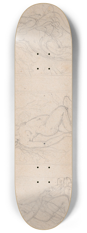 Nicaise De Keyser - Three Female Nudes 8.25 inch art skate deck
