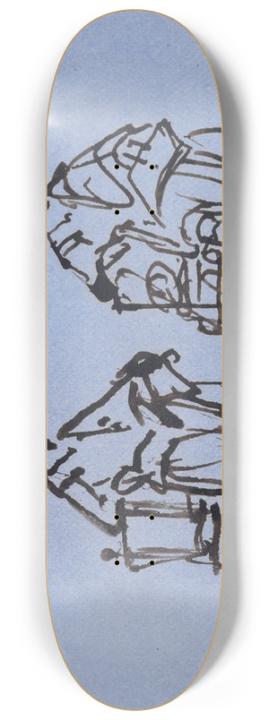 Nicaise De Keyser - Two Postures 8.25 inch art skate deck