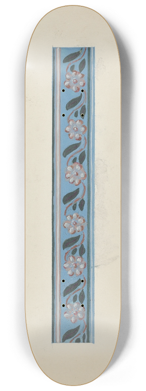 Nicholas Acampora - Wall Paper Border on Bandbox Lid 8.25 inch art skate deck