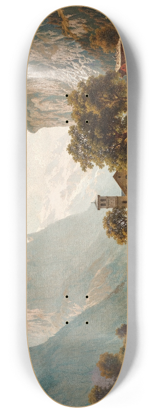 Johann Joseph Jansen - A view of Lauterbrunnen and Staubbach Falls, Switzerland 8.25 inch art skate deck Johann Joseph Jansen - A view of Lauterbrunnen and Staubbach Falls, Switzerland 8.25 inch art skate deck