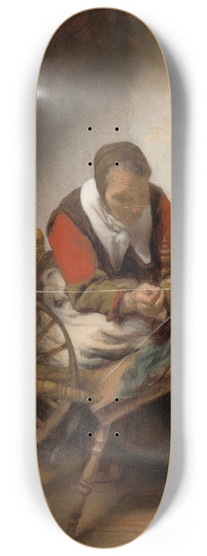 Nicolaes Maes - De spinster 8.25 inch art skate deck