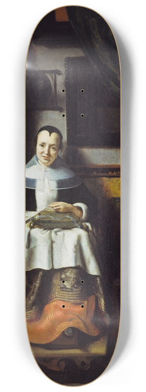 Nicolaes Maes - The Virtuous Woman 8.25 inch art skate deck