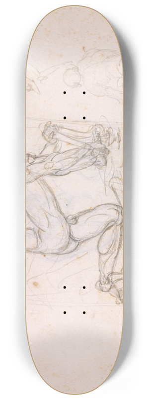 Nicolai Abildgaard - Studie til Den srede Filoktet, samt et par andre studier af ngne mandsfigurer 8.25 inch art skate deck