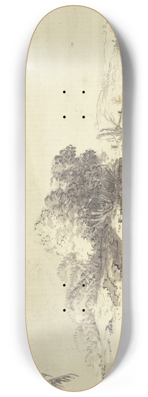 Johann Ludwig Aberli - Weite, hgelige Landschaft mit einer Strae 8.25 inch art skate deck