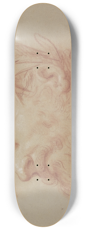 Nicolas Guibal - Kopf eines nach links gewendeten Flugottes mit einem Schilfkranz 8.25 inch art skate deck