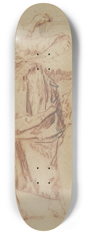 Nicolas Lancret - A Young Woman Looking in a Mirror 8.25 inch art skate deck