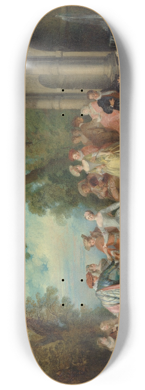 Nicolas Lancret - Dance before a Fountain 8.25 inch art skate deck