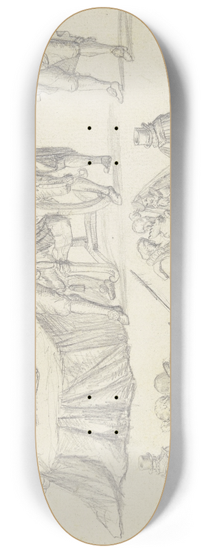Johann Ludwig Ernst Morgenstern - Figurenstudien mit drei Genreszenen 8.25 inch art skate deck