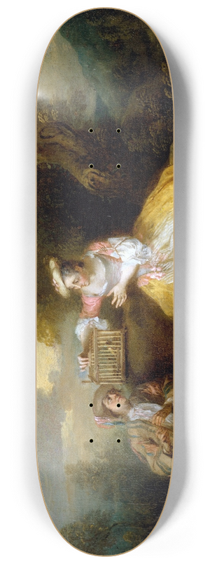 Nicolas Lancret - The Captive Bird 8.25 inch art skate deck