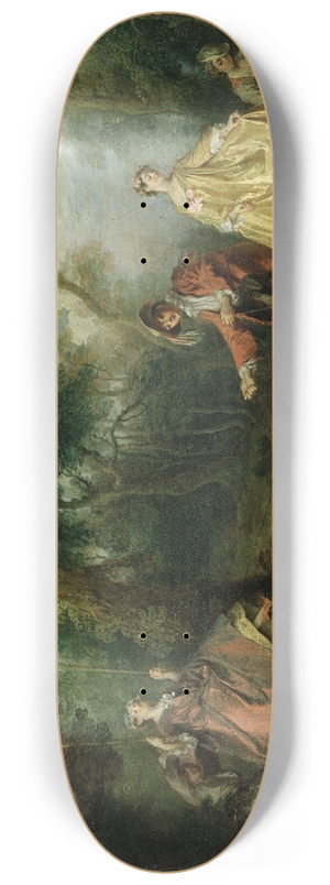 Nicolas Lancret - The Swing 8.25 inch art skate deck