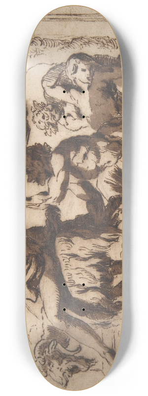 Nicolas Poussin - Bacchanal 8.25 inch art skate deck