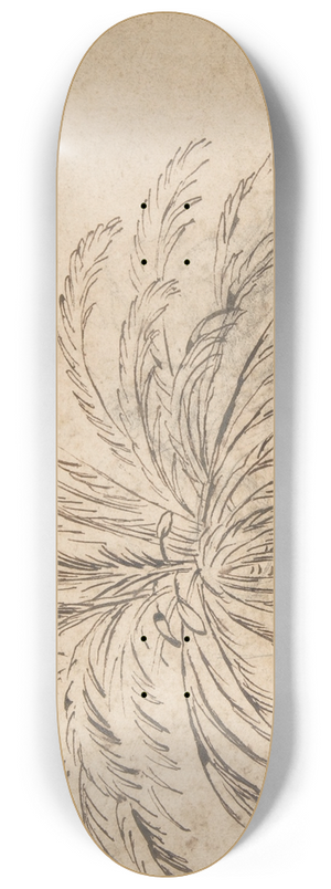 Nicolas Poussin - Study of a Palm Tree 8.25 inch art skate deck