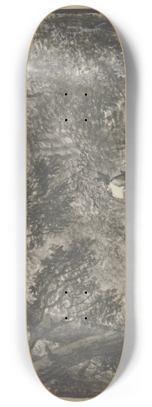 Johann Ludwig Ernst Morgenstern - Waldinneres mit zwei Figuren 8.25 inch art skate deck