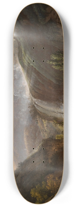 Johann Martin von Rohden - Wasserflle bei Tivoli 8.25 inch art skate deck