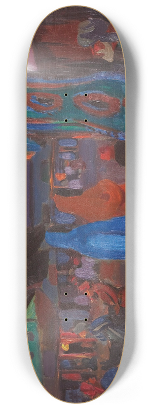Nikolai Mikhailovich Grigoriev - Tashkent At Night 8.25 inch art skate deck