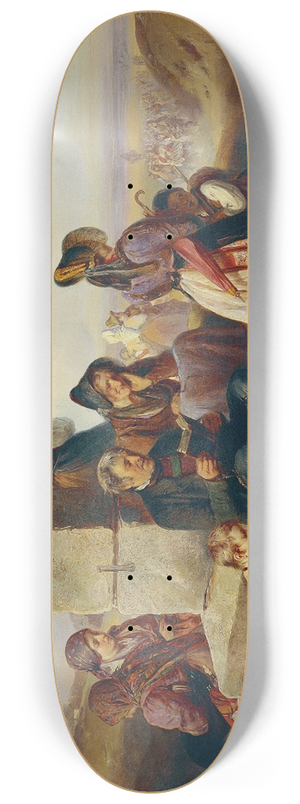 Johann Matthias Ranftl - Die Rast der Wallfahrer 8.25 inch art skate deck