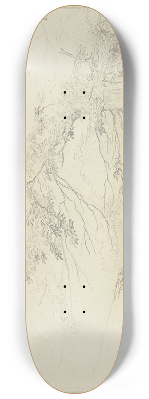 Nikolaus Hoff - Baumbestandener Weg entlang einer Mauer 8.25 inch art skate deck