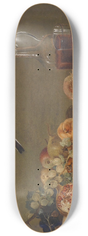 Johann Matthias Wurzer - Stillleben mit Feigen und pfeln 8.25 inch art skate deck