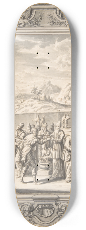 Johann Melchior Fssli - The law of the leper in the day of his cleansing 8.25 inch art skate deck