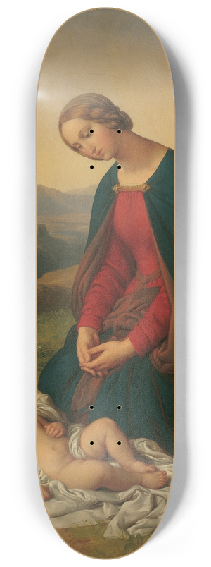 Johann Nepomuk Ender - Maria, das Kind anbetend 8.25 inch art skate deck