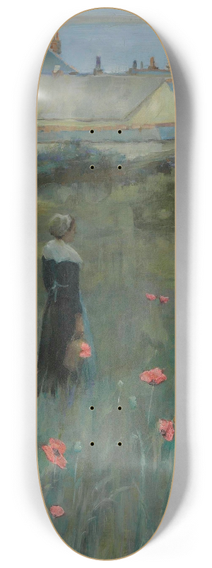 Norman Garstin - Poppies 8.25 inch art skate deck
