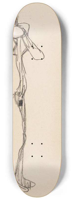 Amedeo Modigliani - Femme nue debout de trois quarts vers la droite. 8.25 inch art skate deck