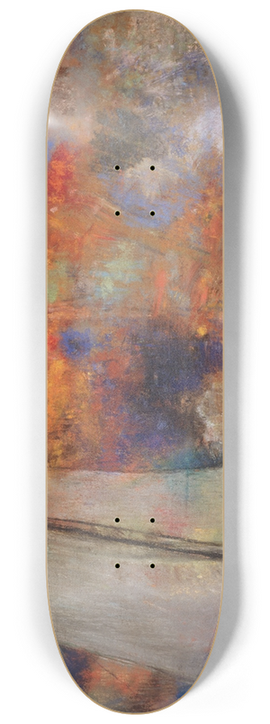 Odilon Redon - Flower Clouds 8.25 inch art skate deck