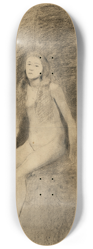 Odilon Redon - La jeune songeuse 8.25 inch art skate deck
