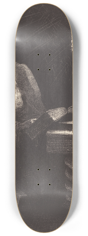 Odilon Redon - Le Liseur (The reader) 8.25 inch art skate deck