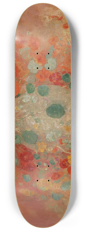 Odilon Redon - Nasturtiums 8.25 inch art skate deck