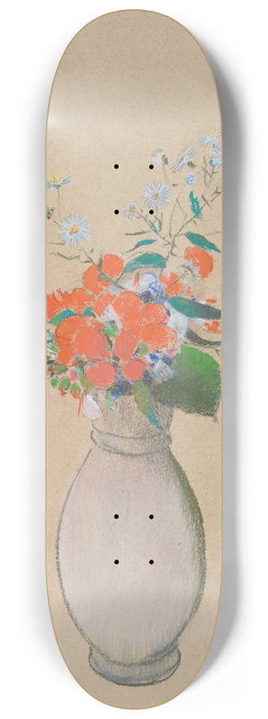 Odilon Redon - Vase De Fleurs 8.25 inch art skate deck