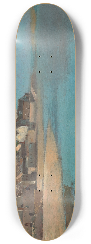 Odilon Redon - Village by the Sea in Brittany 8.25 inch art skate deck