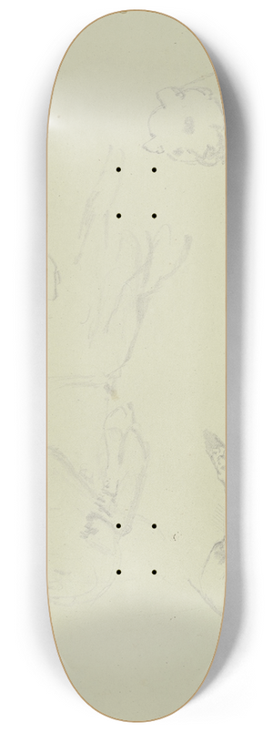 Johann Nepomuk Rauch - Lions and wolves 8.25 inch art skate deck