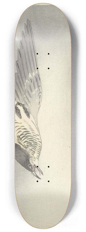 Ohara Koson - Cuckoo at crescent moon 8.25 inch art skate deck