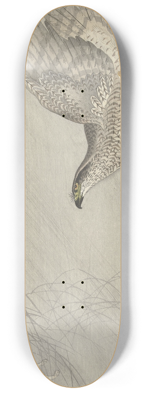 Ohara Koson - Hawk hunting for hare 8.25 inch art skate deck