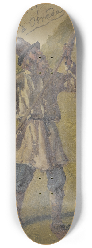 Johann Nepomuk Rauch - Russischer Bauer bei der Arbeit 8.25 inch art skate deck